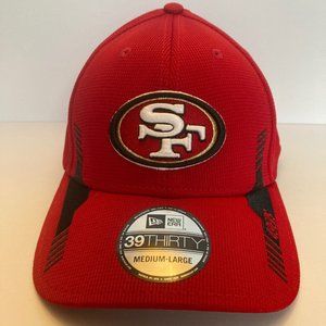 NWT New Era 39thirty San Francisco 49ers Sideline Flex Hat/Cap, Medium/Large